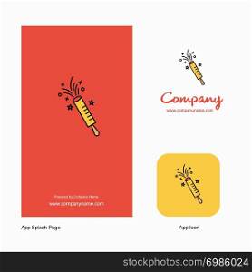 POP Company Logo App Icon and Splash Page Design. Creative Business App Design Elements