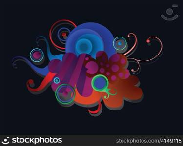 popart background with circles vector illustration