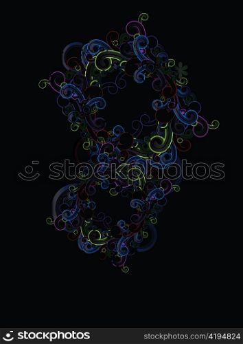 popart floral background vector illustration