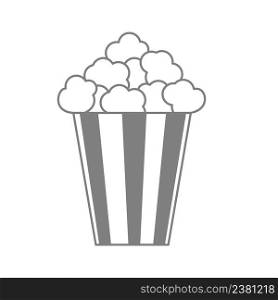 Popcorn. A cup and popcorn icon. Simple flat EPS10 illustration.
