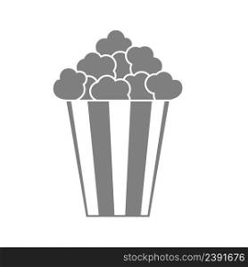 Popcorn. A cup and popcorn icon. Simple flat EPS10 illustration.