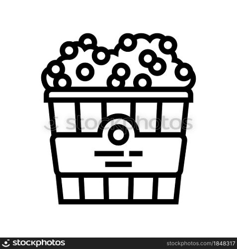 popcorn cinema food line icon vector. popcorn cinema food sign. isolated contour symbol black illustration. popcorn cinema food line icon vector illustration