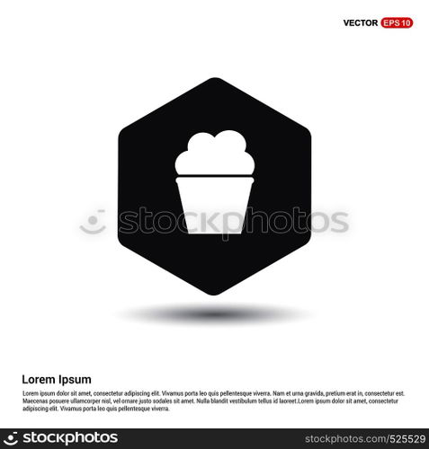 Popcorn exploding inside the packaging icon