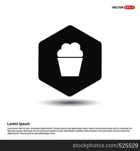 Popcorn exploding inside the packaging icon