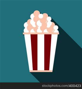 Popcorn icon. Flat illustration of popcorn vector icon for web. Popcorn icon, flat style