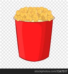 Popcorn icon in cartoon style isolated on background for any web design . Popcorn icon, cartoon style