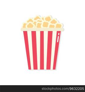 Popcorn icon isolated on white background. Icon in flat style. Vector illustration