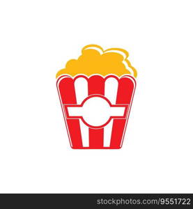 Popcorn icon vector isolated,logo design illustration