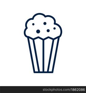 Popcorn icon vector. isolated on white background.