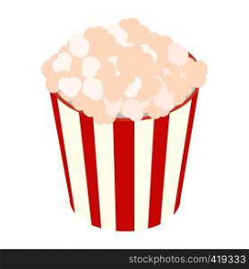 Popcorn isometric 3d icon isolated on a white background. Popcorn isometric 3d icon