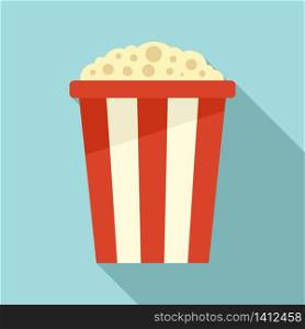 Popcorn pack icon. Flat illustration of popcorn pack vector icon for web design. Popcorn pack icon, flat style