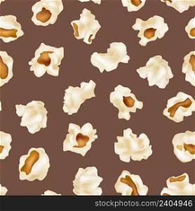Popcorn pattern. Movie time junk food snacks popcorn illustrations for textile design projects decent vector seamless background. Snack movie cinema, pattern corn texture. Popcorn pattern. Movie time junk food snacks popcorn illustrations for textile design projects decent vector seamless background