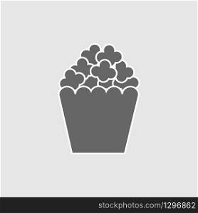 Popcorn snack vector icon illustration isolated on white background. Popcorn snack vector icon illustration