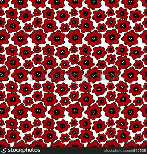 Poppies seamless pattern. Floral background. Modern flowers pattern with red poppy. Poppies seamless pattern. Floral background. Modern flowers pattern with red poppy.