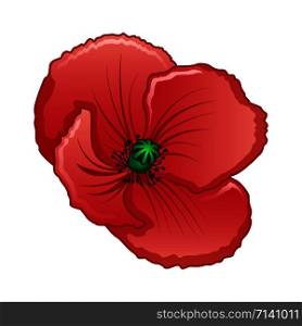 Poppy icon. Cartoon of poppy vector icon for web design isolated on white background. Poppy icon, cartoon style