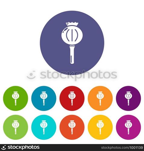 Poppy icon. Simple illustration of poppy vector icon for web. Poppy icon, simple style