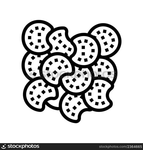 poppy seed line icon vector. poppy seed sign. isolated contour symbol black illustration. poppy seed line icon vector illustration