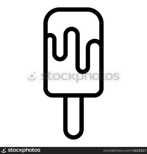 Popsicle icon. Outline popsicle vector icon for web design isolated on white background. Popsicle icon, outline style