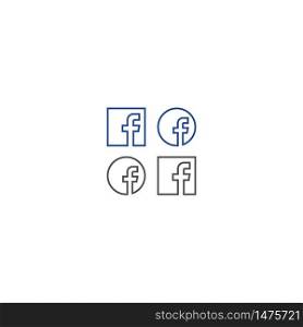 Popular social media logo icon illustration