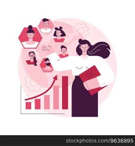 Population growth abstract concept vector illustration. Census service, world population explosion, human quantity growth, natural increase rate, overpopulation, demographics abstract metaphor.. Population growth abstract concept vector illustration.