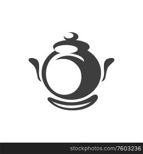 Porcelain bowl of sugar vector isolated outline kitchenware. Vector crockery pottery, ceramic dishware. Crockery pottery, isolated sugar bowl