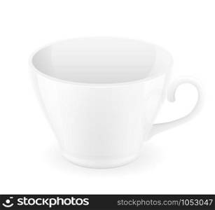 porcelain cup vector illustration isolated on white background
