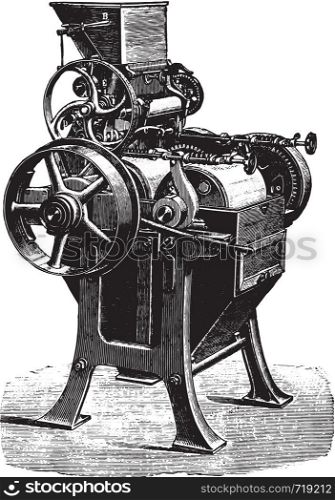 Porcelain cylinders Converter, Wegmann, vintage engraved illustration. Industrial encyclopedia E.-O. Lami - 1875.