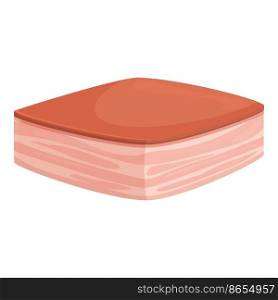 Pork meat icon cartoon vector. Steak ham. Chicken fat. Pork meat icon cartoon vector. Steak ham