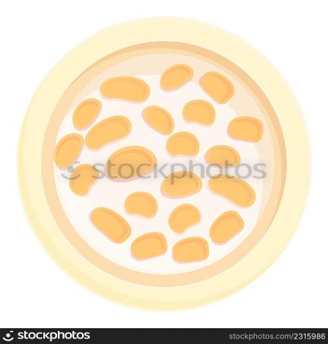 Porridge cereal breakfast icon cartoon vector. Milk bowl. Corn chocolate. Porridge cereal breakfast icon cartoon vector. Milk bowl
