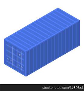 Port cargo container icon. Isometric of port cargo container vector icon for web design isolated on white background. Port cargo container icon, isometric style