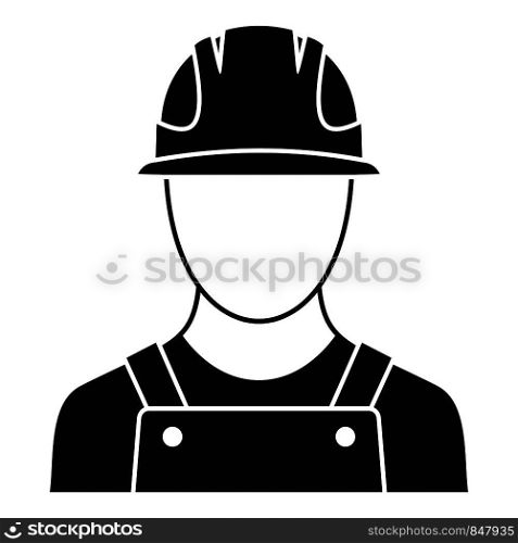 Port cargo worker icon. Simple illustration of port cargo worker vector icon for web design isolated on white background. Port cargo worker icon, simple style