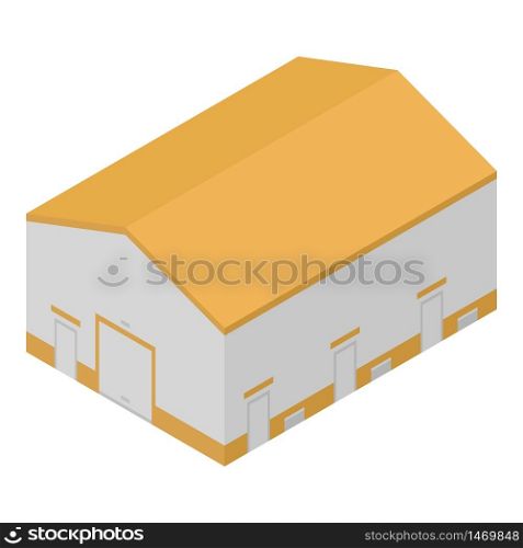 Port warehouse icon. Isometric of port warehouse vector icon for web design isolated on white background. Port warehouse icon, isometric style