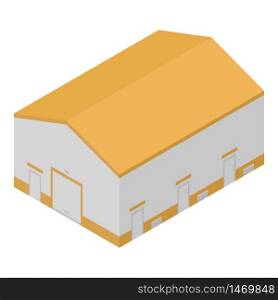 Port warehouse icon. Isometric of port warehouse vector icon for web design isolated on white background. Port warehouse icon, isometric style