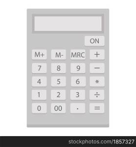 Portable calculator vector flat icon illustration. Computing technology for accounting, budgeting and counting. Electronic abacus for school or study.. Portable calculator vector flat icon illustration.