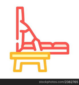 portable chair color icon vector. portable chair sign. isolated symbol illustration. portable chair color icon vector illustration