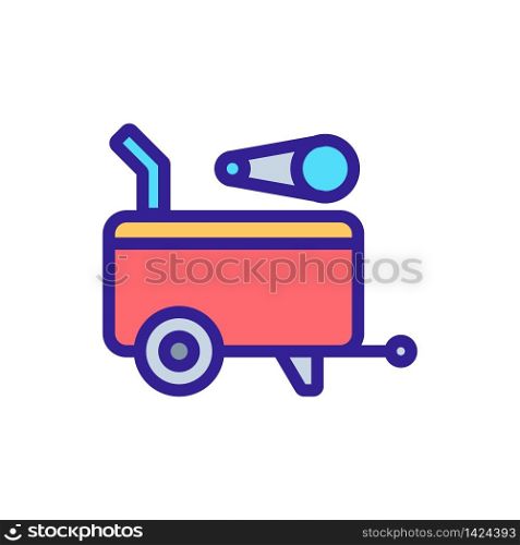 portable engine icon vector. portable engine sign. color symbol illustration. portable engine icon vector outline illustration
