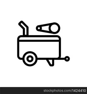 portable engine icon vector. portable engine sign. isolated contour symbol illustration. portable engine icon vector outline illustration