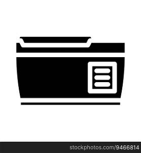 portable fridge gl&ing glyph icon vector. portable fridge gl&ing sign. isolated symbol illustration. portable fridge gl&ing glyph icon vector illustration