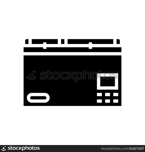 portable fridge gl&ing glyph icon vector. portable fridge gl&ing sign. isolated symbol illustration. portable fridge gl&ing glyph icon vector illustration