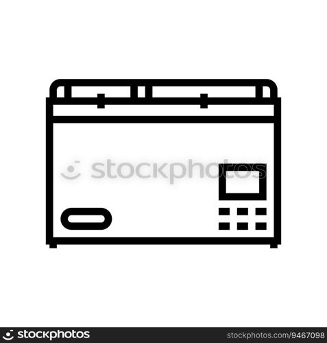 portable fridge gl&ing line icon vector. portable fridge gl&ing sign. isolated contour symbol black illustration. portable fridge gl&ing line icon vector illustration