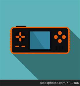 Portable game console icon. Flat illustration of portable game console vector icon for web design. Portable game console icon, flat style