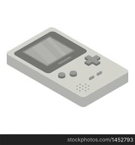 Portable game console icon. Isometric of portable game console vector icon for web design isolated on white background. Portable game console icon, isometric style