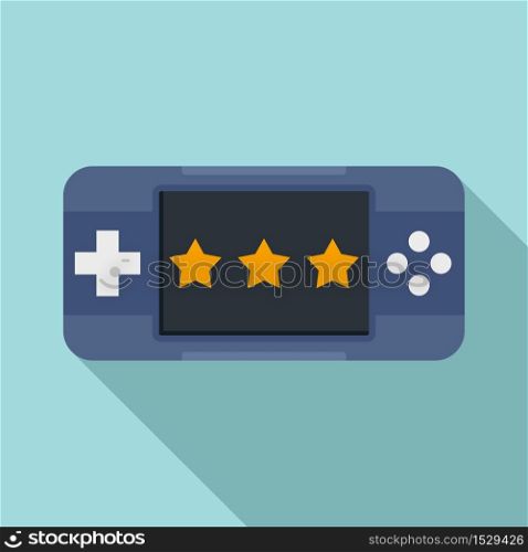 Portable game device icon. Flat illustration of portable game device vector icon for web design. Portable game device icon, flat style