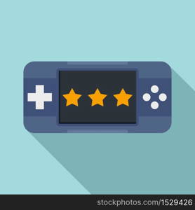 Portable game device icon. Flat illustration of portable game device vector icon for web design. Portable game device icon, flat style