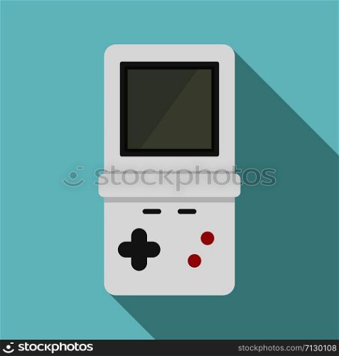 Portable gameboy icon. Flat illustration of portable gameboy vector icon for web design. Portable gameboy icon, flat style