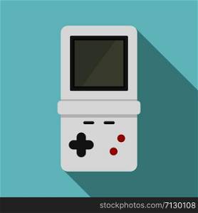 Portable gameboy icon. Flat illustration of portable gameboy vector icon for web design. Portable gameboy icon, flat style