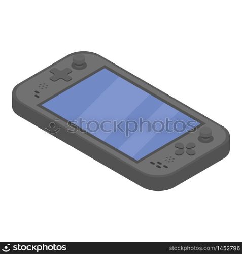 Portable gamepad icon. Isometric of portable gamepad vector icon for web design isolated on white background. Portable gamepad icon, isometric style