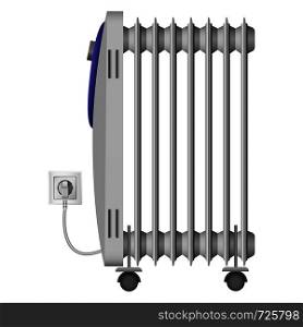 Portable heater mockup. Realistic illustration of portable heater vector mockup for web. Portable heater mockup, realistic style