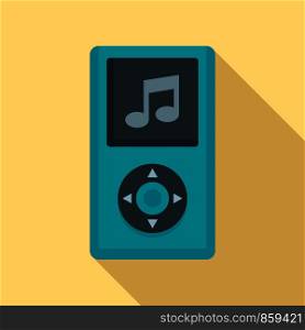 Portable music player icon. Flat illustration of portable music player vector icon for web design. Portable music player icon, flat style