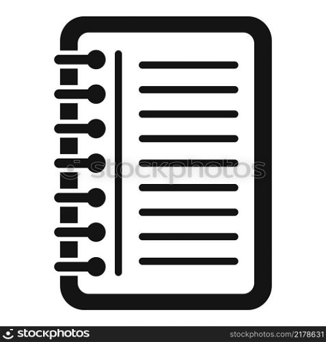 Portable notebook icon simple vector. Paper hand. Letter text. Portable notebook icon simple vector. Paper hand